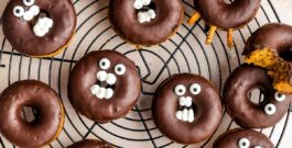 Halloween donuts alla zucca vegan