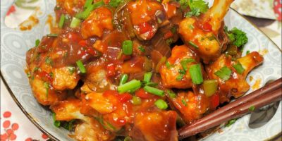Manchurian Gobi cavolfiore in salsa piccante
