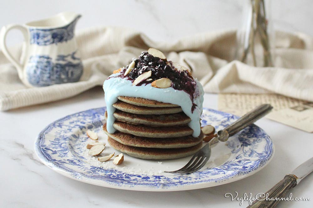 Pancakes blu (vegan senza glutine)