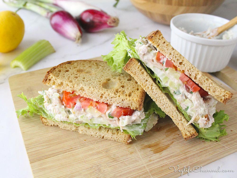 Sandwich con insalata di “tonno” vegano (senza glutine)