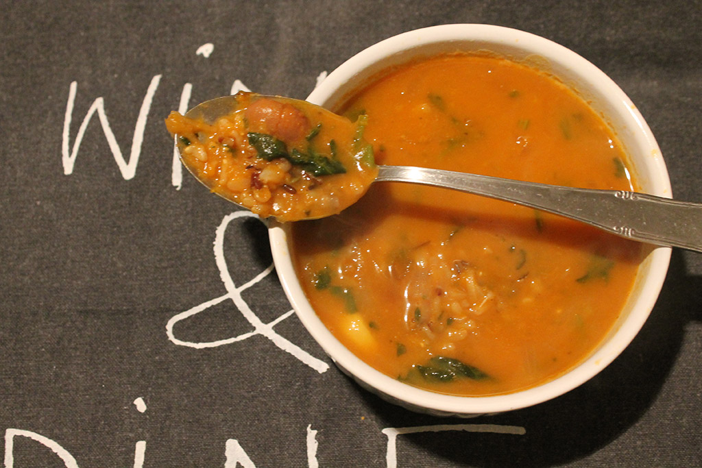 Zuppa con brodo di zucca
