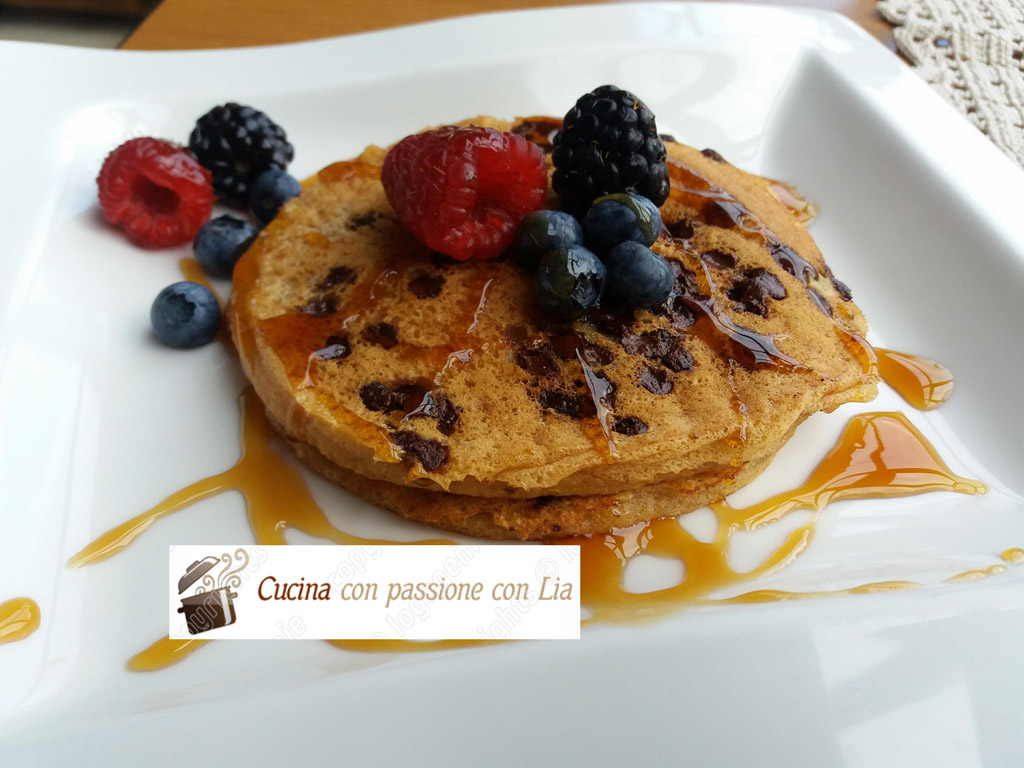 Pancake alla zucca e gocce di cioccolato