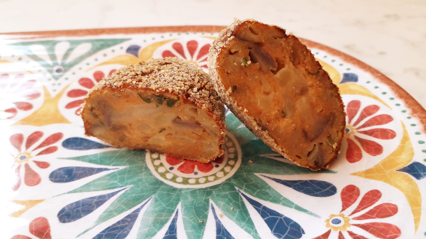 Polpette di melanzane e farina di lenticchie rosse