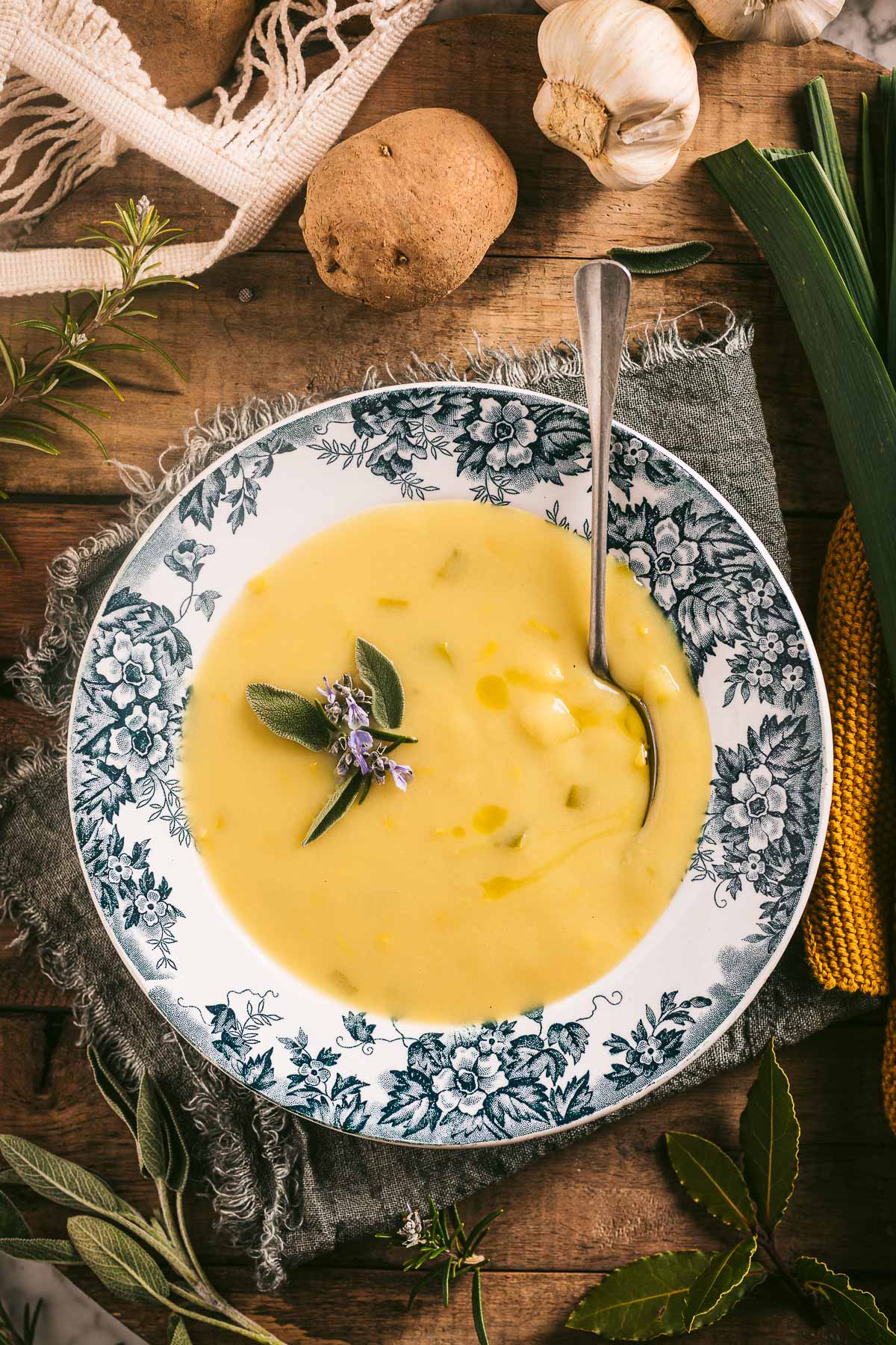 Crema di porri e patate vegan