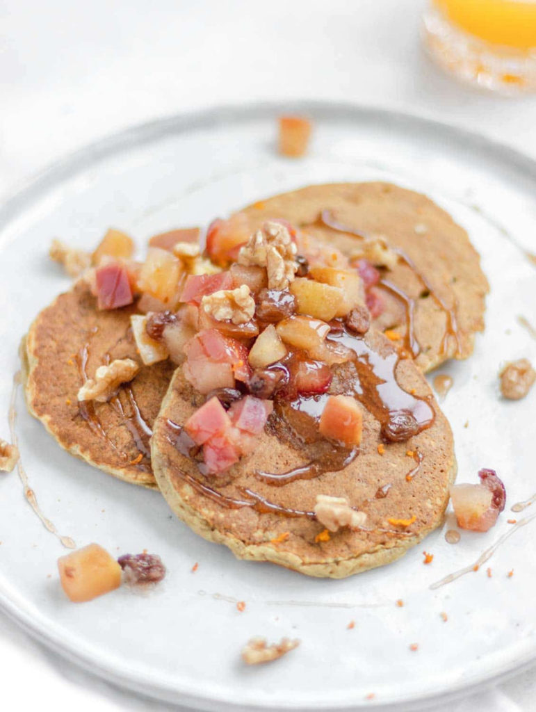 pancake di avena alle mele