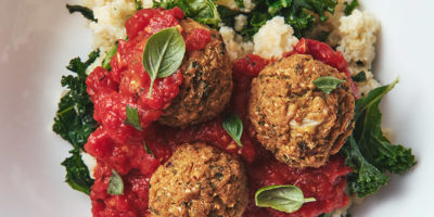 Polpette di cavolfiore e ceci al forno