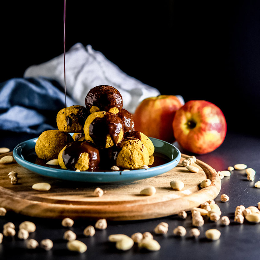 Polpette dolci di mele e ceci