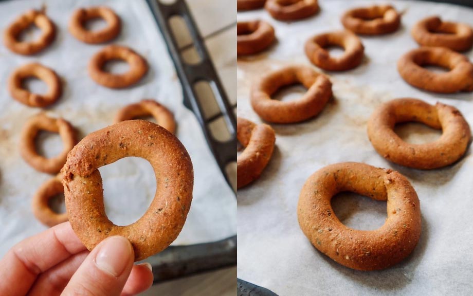 Taralli di farina di ceci al pomodoro senza glutine