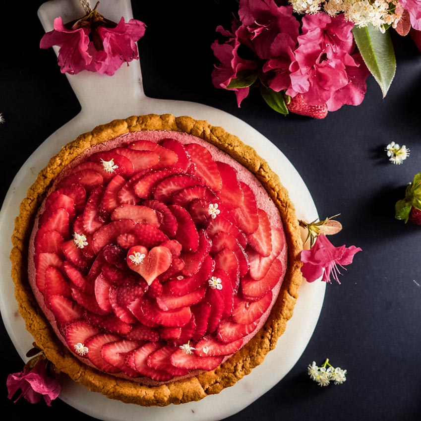 Crostata di fragole alla panna