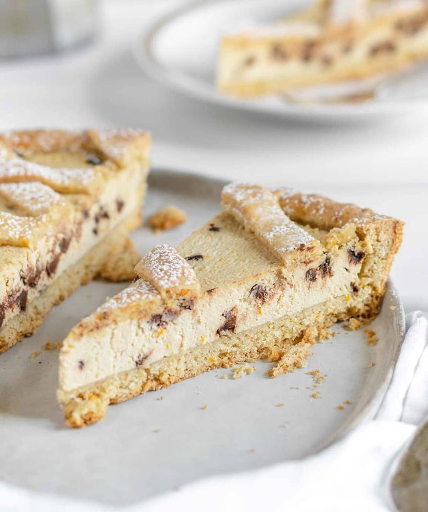 Crostata vegana ricotta e cioccolato