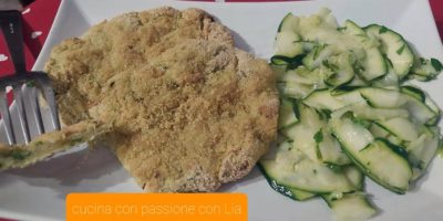 Cotolette di zucchine e zucchine marinate