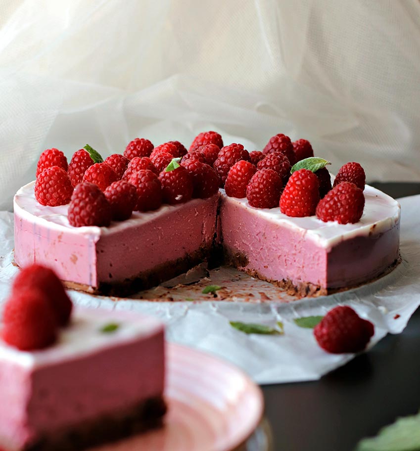 Freschissima cheesecake ai lamponi