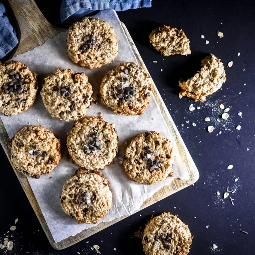 Cookies avena cocco e cioccolato