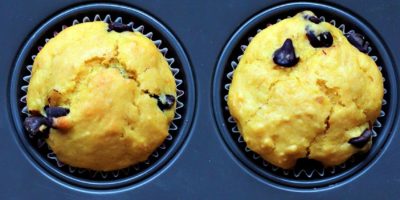 Muffin con zucca e gocce di cioccolato