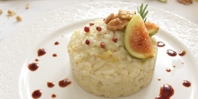 Risotto con fichi e noci (vegan senza glutine)