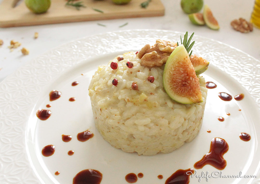 Risotto con fichi e noci (vegan senza glutine)