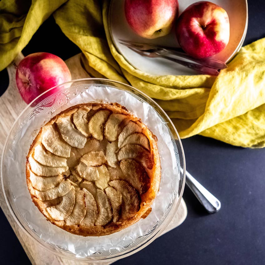 Torta di mele invisibile vegan