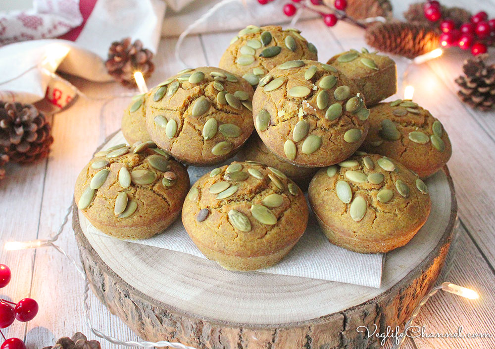 Mini muffins salati alla zucca (vegan senza glutine)