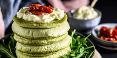 Pancake salati alla rucola