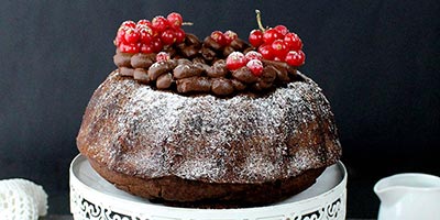 Bundt cake con ganache al cioccolato (vegan senza glutine)