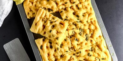 Focaccia di farro alla zucca