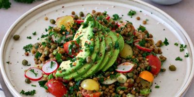 Lenticchie con dressing al limone