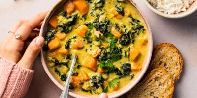 Curry di patate dolci e cavolo nero | Low FODMAP