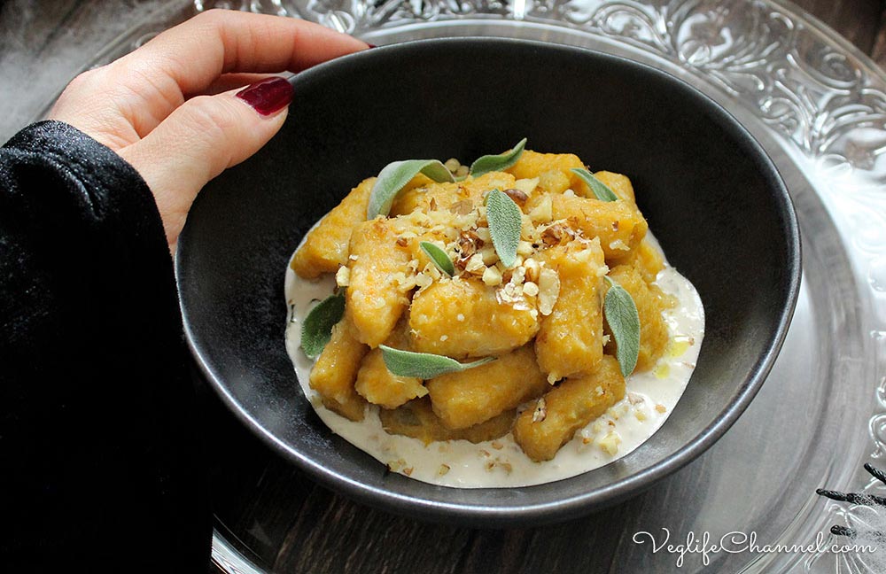 Gnocchi di zucca (vegan, senza glutine, senza patate)