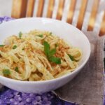 Tagliatelle con crema di menta e limone Tagliatelle con crema di menta e limone