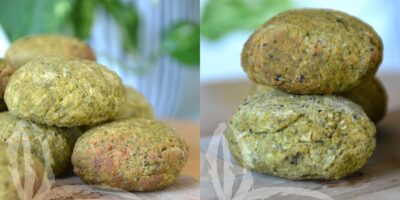 Polpette di ceci e taccole alla menta