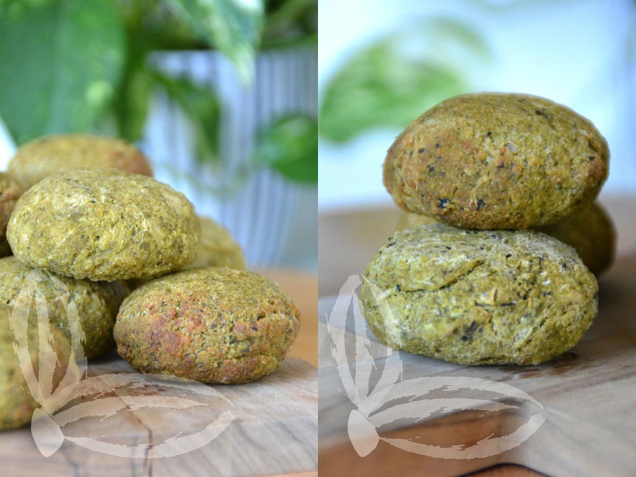 Polpette di ceci e taccole alla menta