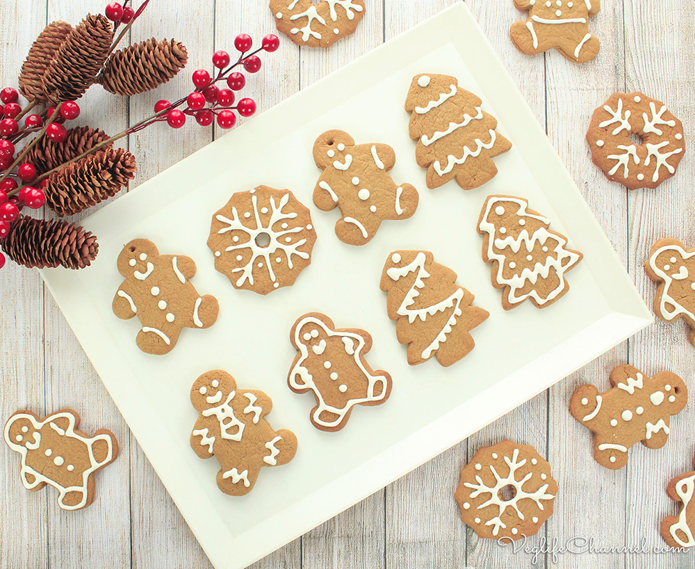 Biscotti di pan di zenzero – gingerbread cookies (vegan, senza burro, senza uova)