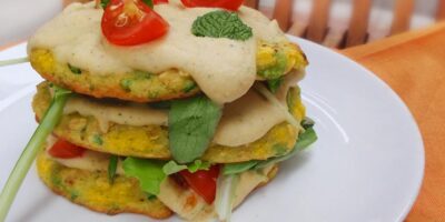 Pancake piselli e zucchine gluten free