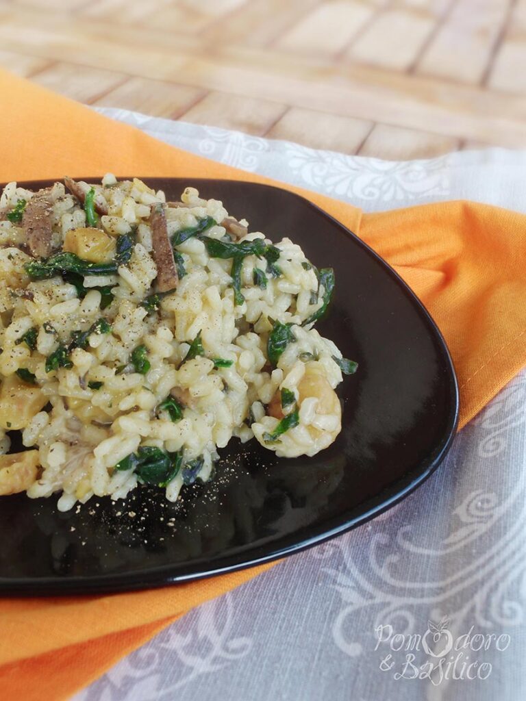 Risotto cavolo nero e castagne