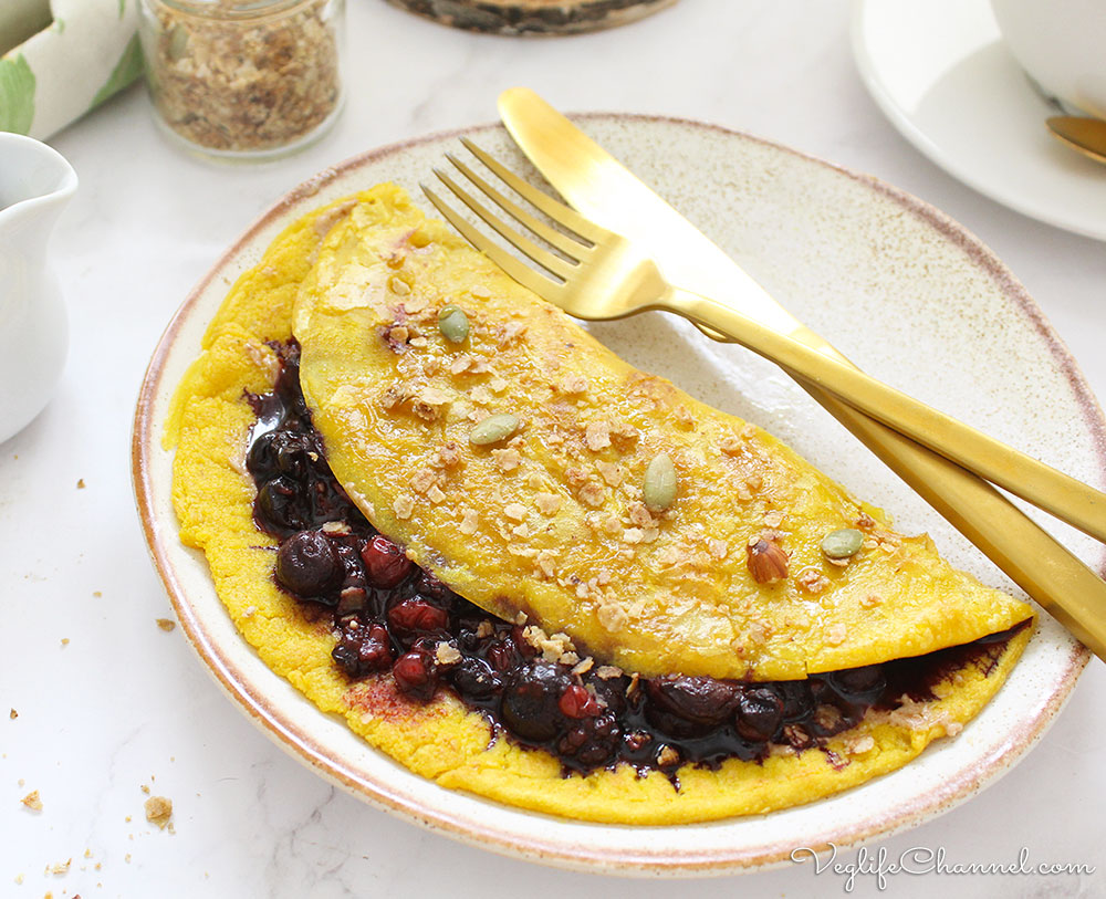 Omelette vegana dolce (senza uova low carb)