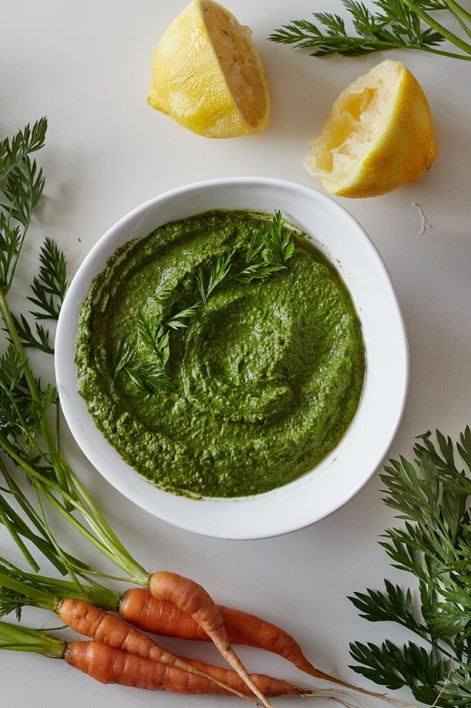 Pesto di cime di carota