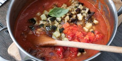 Sugo con verdure arrosto