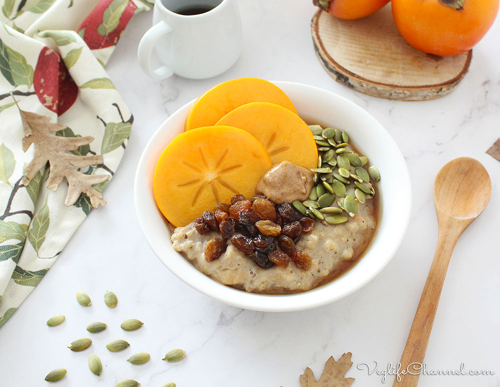 Porridge di sorgo ai cachi